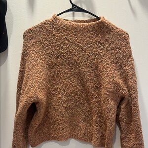 Lush Textured Tan Cowl Sweater